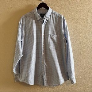 Vineyard Vines Classic Fit Tucker Blue Striped Button Down Shirt Size XL